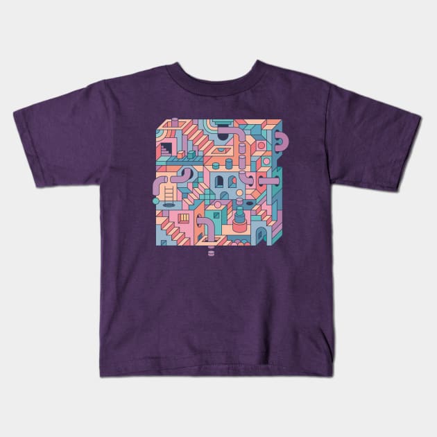 Mental Block 03 Kids T-Shirt by Thepapercrane